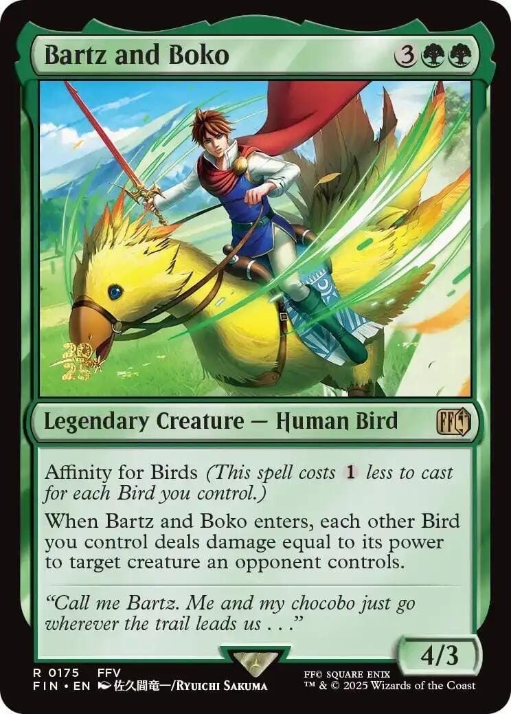 Bartz and Boko [FINAL FANTASY Prerelease Promo] MTG Single Magic: The Gathering  | Multizone: Comics And Games