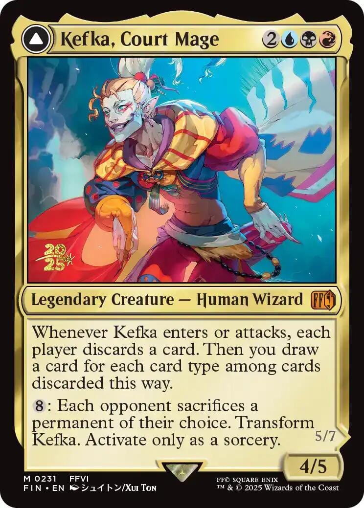 Kefka, Court Mage // Kefka, Ruler of Ruin [FINAL FANTASY Prerelease Promo] MTG Single Magic: The Gathering  | Multizone: Comics And Games