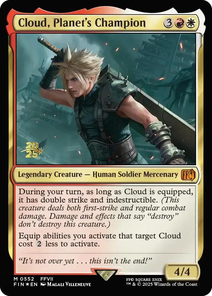 Cloud, Planet's Champion [FINAL FANTASY Prerelease Promo] MTG Single Magic: The Gathering  | Multizone: Comics And Games