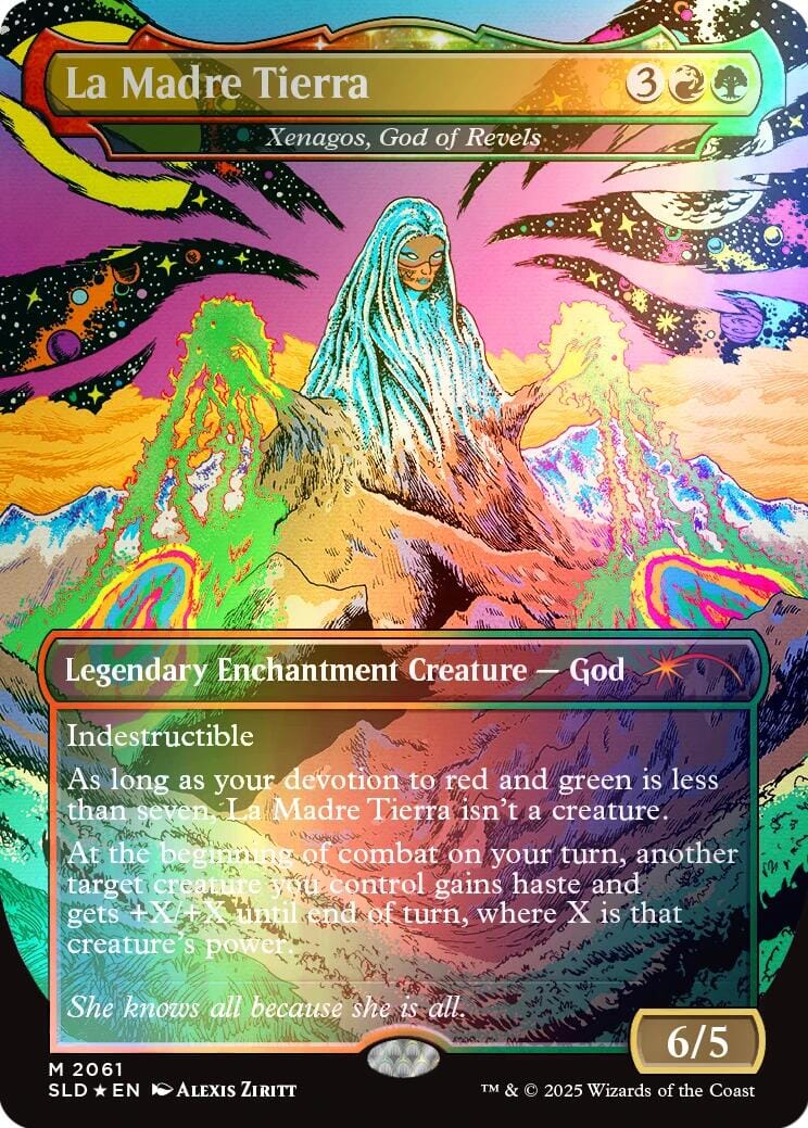 La Madre Tierra - Xenagos, God of Revels (Rainbow Foil) [Secret Lair Drop Series] MTG Single Magic: The Gathering  | Multizone: Comics And Games