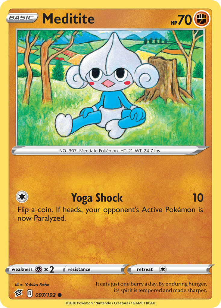 Meditite (097/192) [Sword & Shield: Rebel Clash] Pokemon Single Pokémon  | Multizone: Comics And Games
