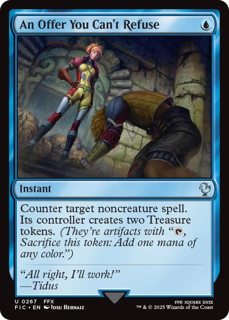 An Offer You Can't Refuse (Surge Foil) [FINAL FANTASY Commander] MTG Single Magic: The Gathering  | Multizone: Comics And Games