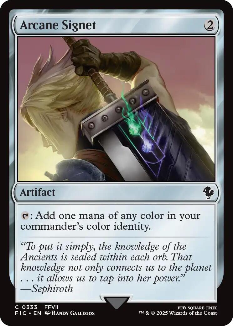 Arcane Signet (0333) (Surge Foil) [FINAL FANTASY Commander] MTG Single Magic: The Gathering  | Multizone: Comics And Games