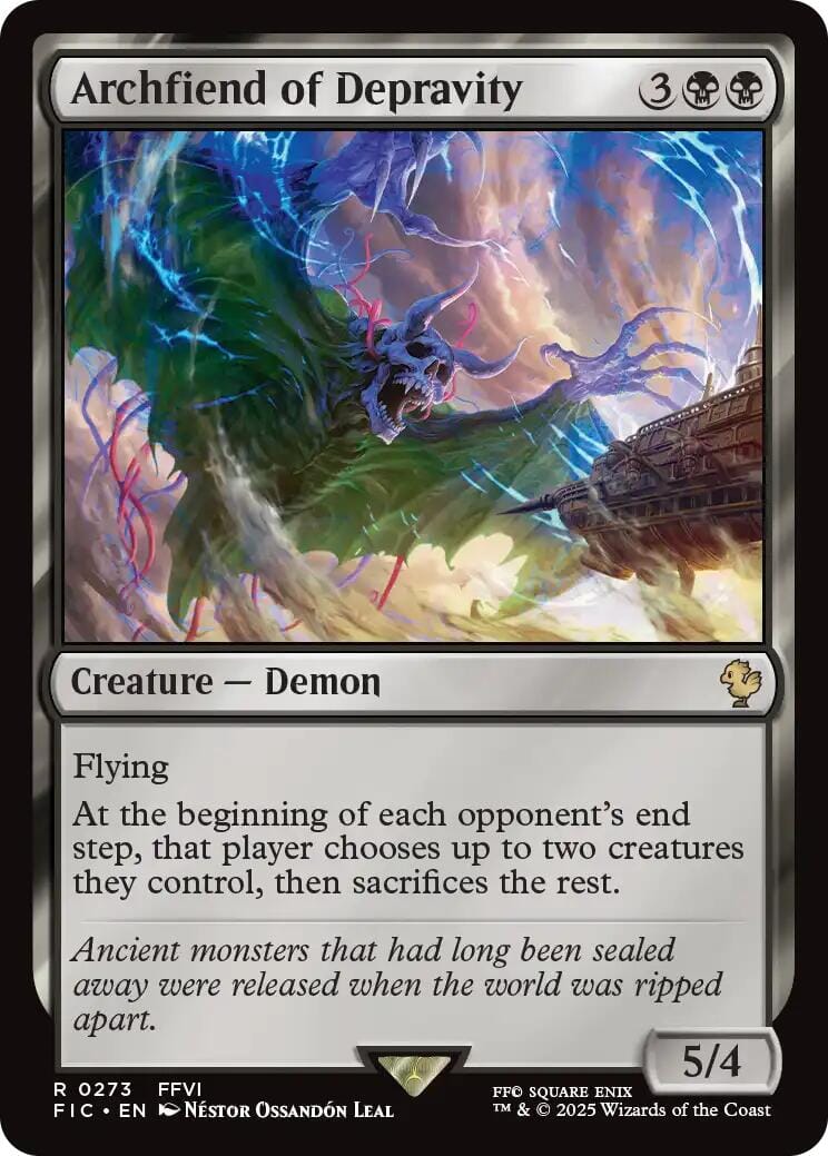 Archfiend of Depravity (Surge Foil) [FINAL FANTASY Commander] MTG Single Magic: The Gathering  | Multizone: Comics And Games