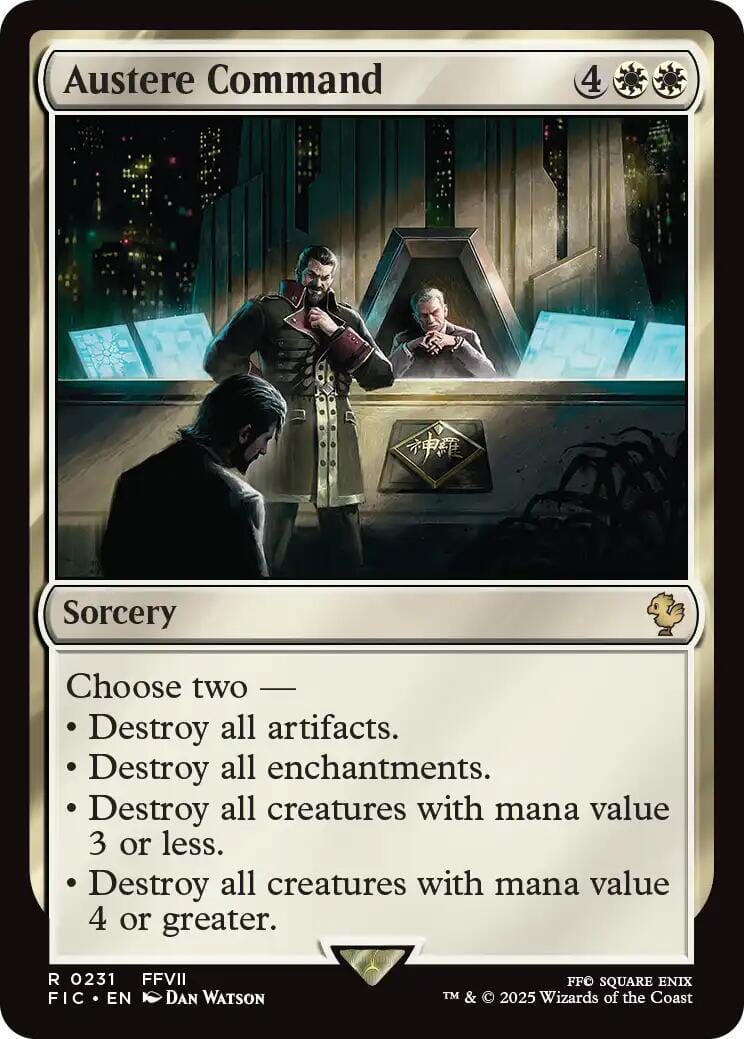 Austere Command (Surge Foil) [FINAL FANTASY Commander] MTG Single Magic: The Gathering  | Multizone: Comics And Games