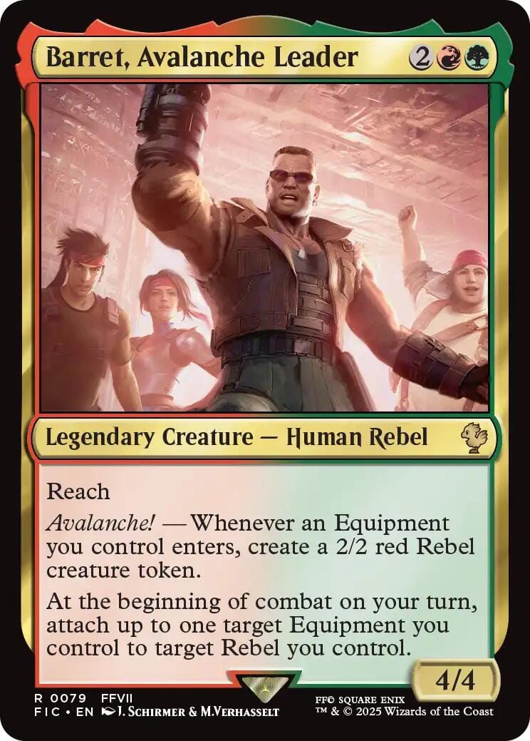 Barret, Avalanche Leader (Surge Foil) [FINAL FANTASY Commander] MTG Single Magic: The Gathering  | Multizone: Comics And Games