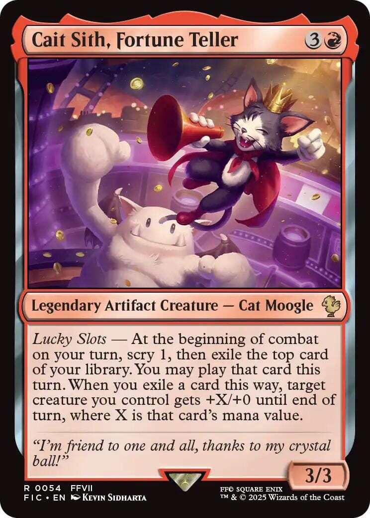 Cait Sith, Fortune Teller (Surge Foil) [FINAL FANTASY Commander] MTG Single Magic: The Gathering  | Multizone: Comics And Games