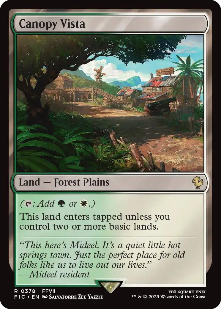 Canopy Vista (Surge Foil) [FINAL FANTASY Commander] MTG Single Magic: The Gathering  | Multizone: Comics And Games