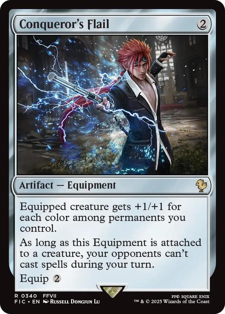 Conqueror's Flail (Surge Foil) [FINAL FANTASY Commander] MTG Single Magic: The Gathering  | Multizone: Comics And Games