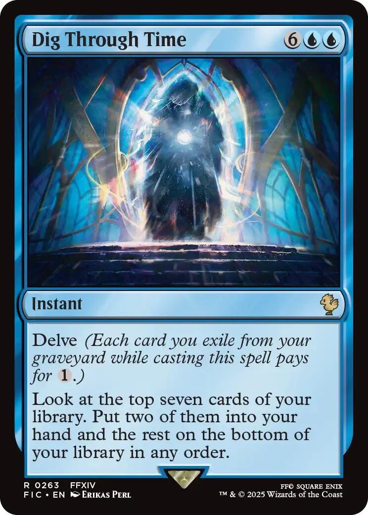 Dig Through Time (Surge Foil) [FINAL FANTASY Commander] MTG Single Magic: The Gathering  | Multizone: Comics And Games