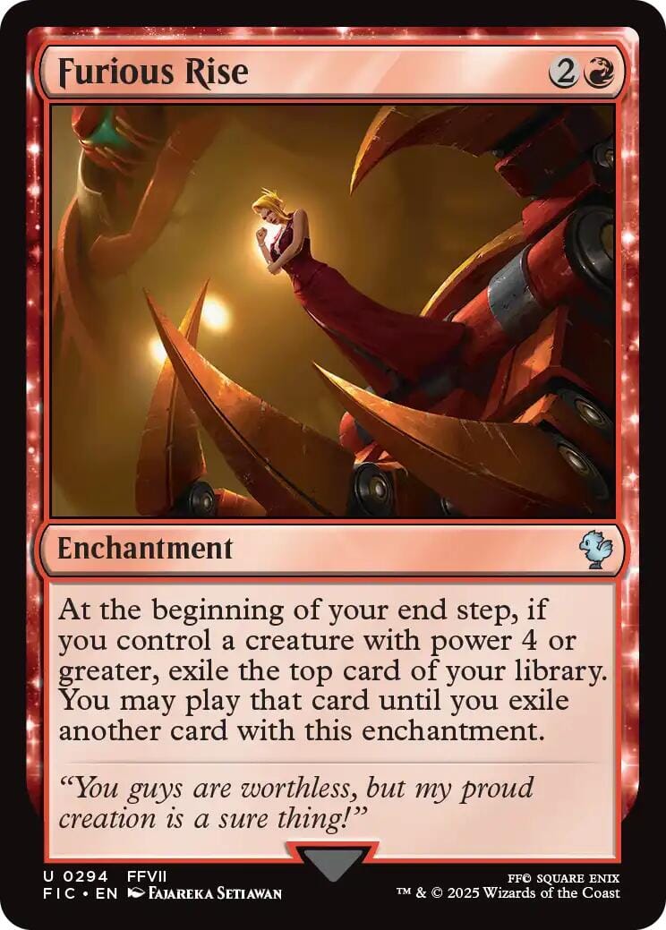 Furious Rise (Surge Foil) [FINAL FANTASY Commander] MTG Single Magic: The Gathering  | Multizone: Comics And Games
