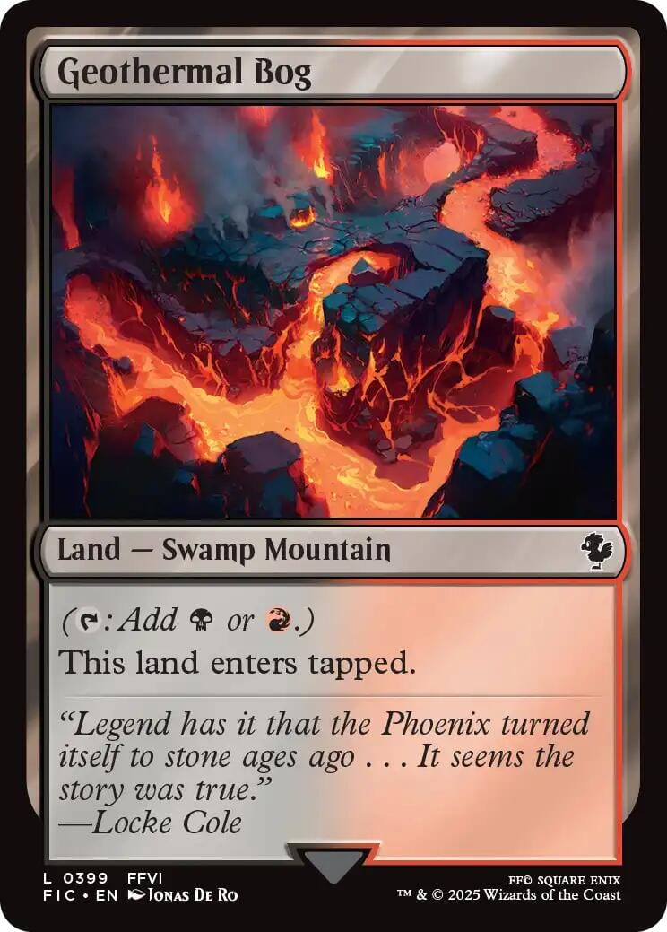Geothermal Bog (Surge Foil) [FINAL FANTASY Commander] MTG Single Magic: The Gathering  | Multizone: Comics And Games