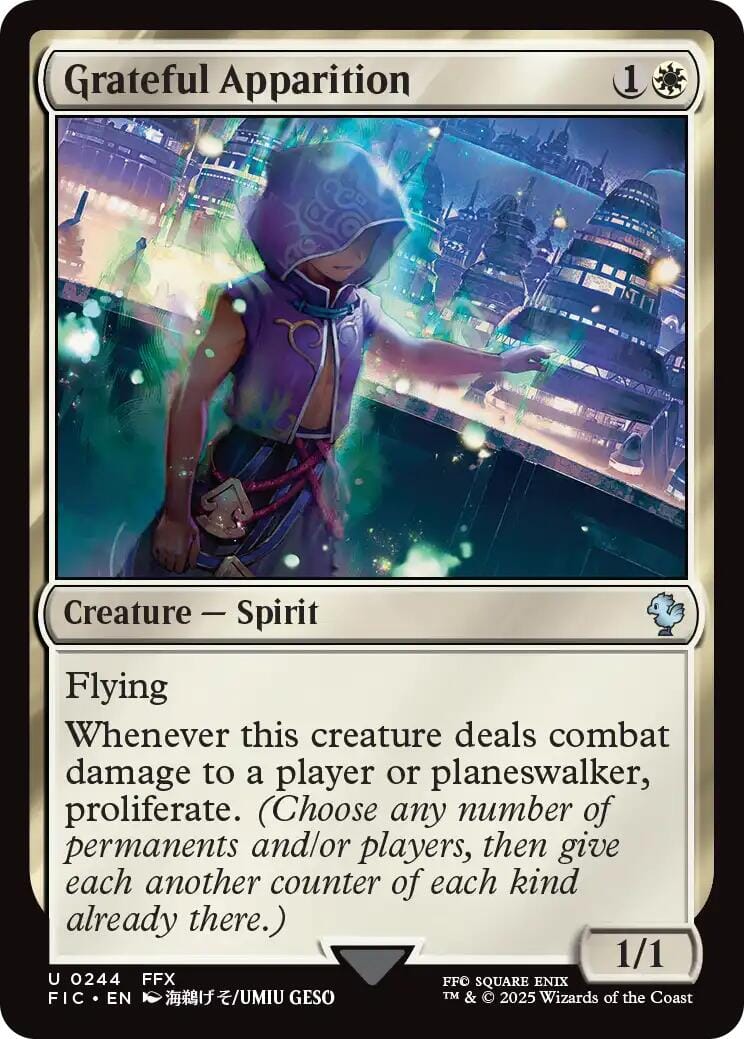 Grateful Apparition (Surge Foil) [FINAL FANTASY Commander] MTG Single Magic: The Gathering  | Multizone: Comics And Games
