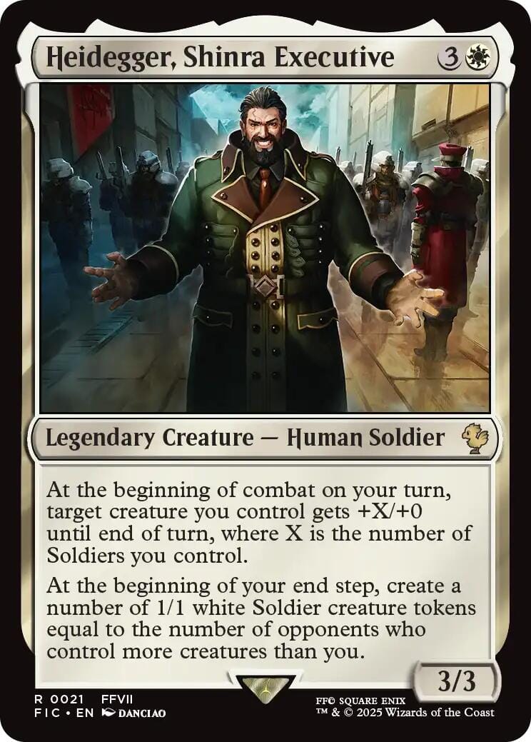 Heidegger, Shinra Executive (Surge Foil) [FINAL FANTASY Commander] MTG Single Magic: The Gathering  | Multizone: Comics And Games