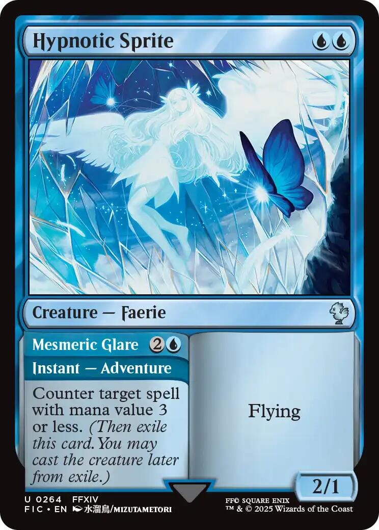 Hypnotic Sprite (Surge Foil) [FINAL FANTASY Commander] MTG Single Magic: The Gathering  | Multizone: Comics And Games