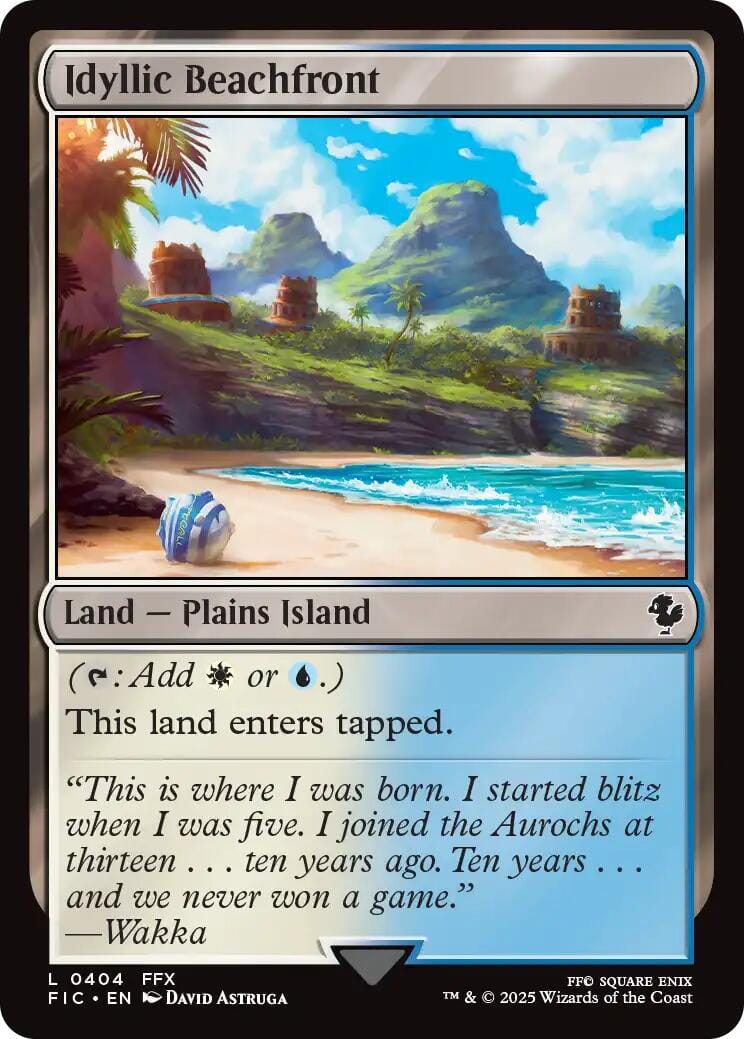 Idyllic Beachfront (Surge Foil) [FINAL FANTASY Commander] MTG Single Magic: The Gathering  | Multizone: Comics And Games