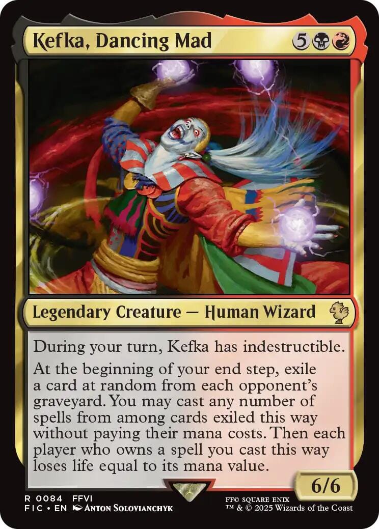 Kefka, Dancing Mad (Surge Foil) [FINAL FANTASY Commander] MTG Single Magic: The Gathering  | Multizone: Comics And Games