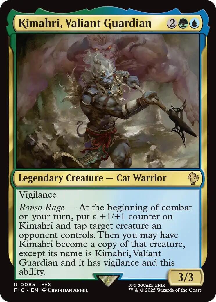 Kimahri, Valiant Guardian (Surge Foil) [FINAL FANTASY Commander] MTG Single Magic: The Gathering  | Multizone: Comics And Games