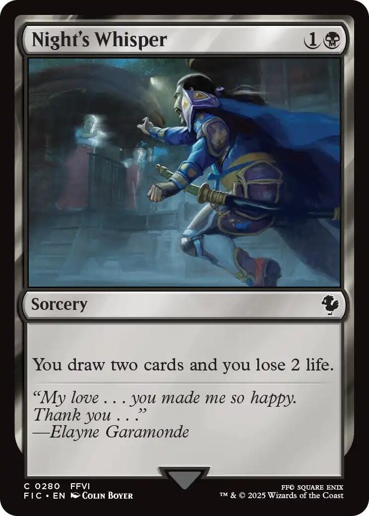 Night's Whisper (Surge Foil) [FINAL FANTASY Commander] MTG Single Magic: The Gathering  | Multizone: Comics And Games