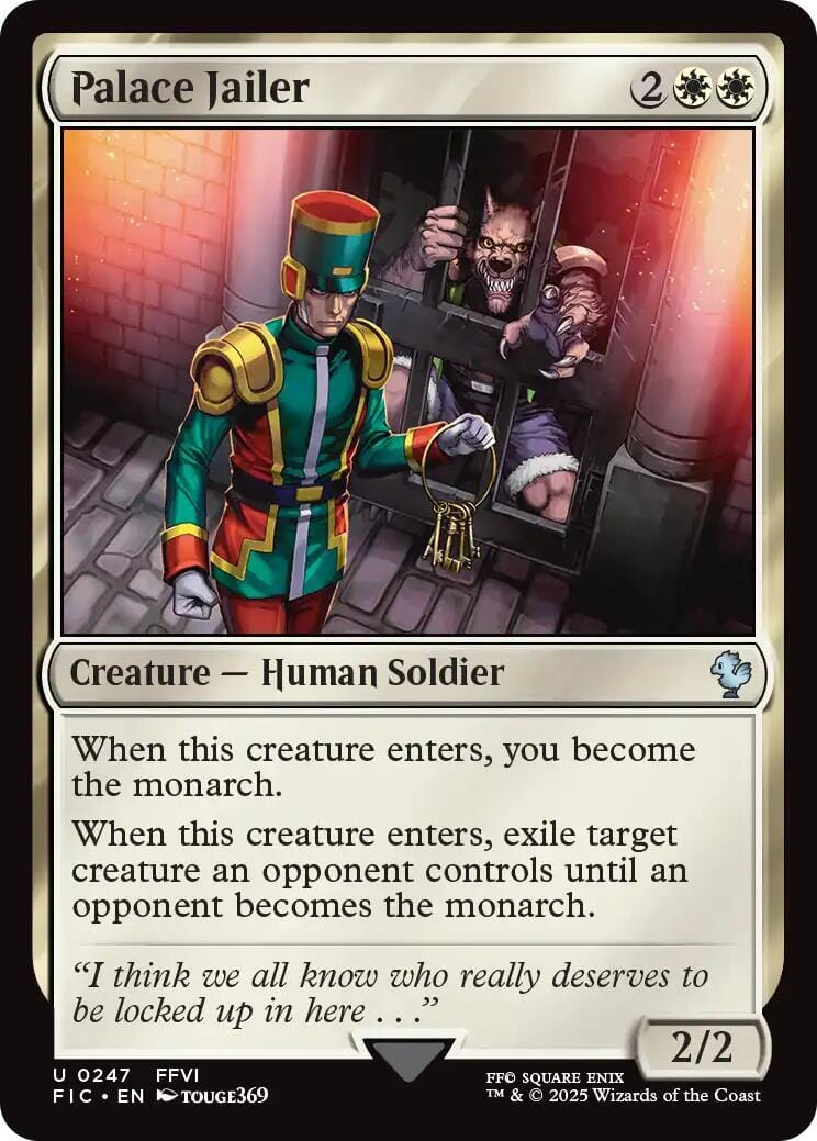 Palace Jailer (Surge Foil) [FINAL FANTASY Commander] MTG Single Magic: The Gathering  | Multizone: Comics And Games