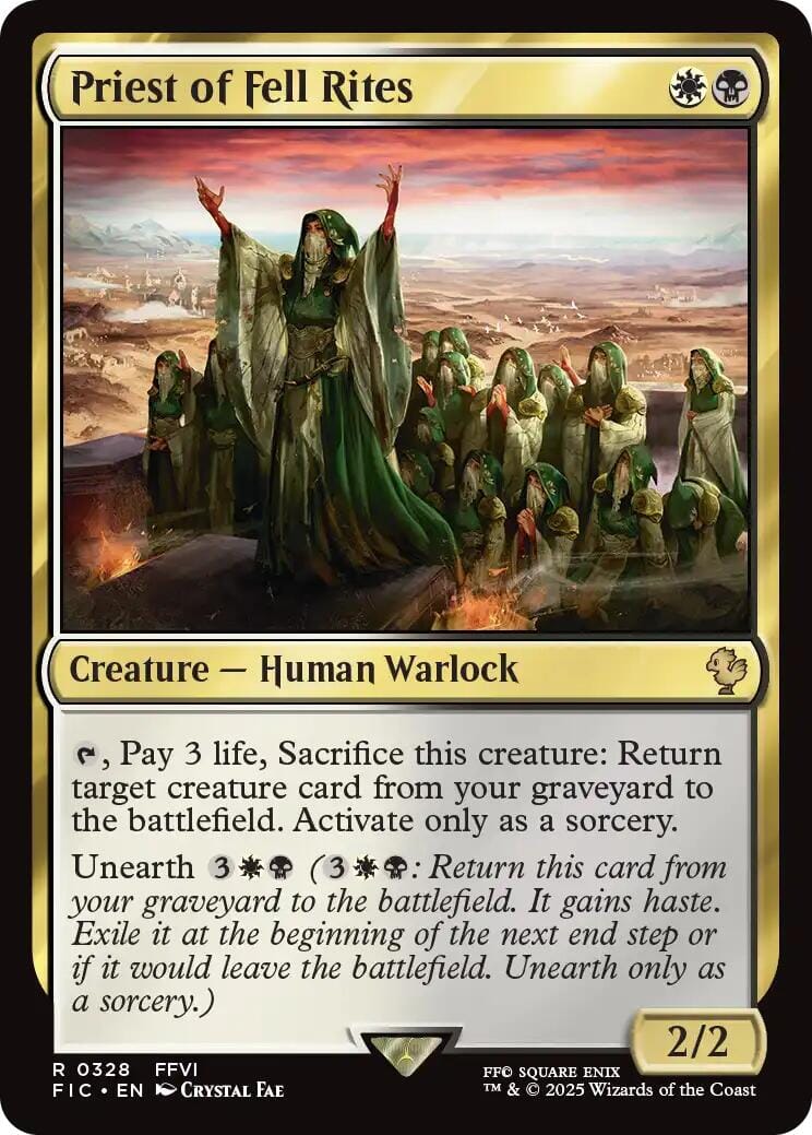 Priest of Fell Rites (Surge Foil) [FINAL FANTASY Commander] MTG Single Magic: The Gathering  | Multizone: Comics And Games