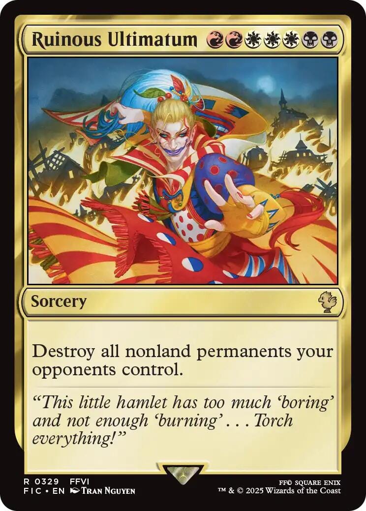 Ruinous Ultimatum (Surge Foil) [FINAL FANTASY Commander] MTG Single Magic: The Gathering  | Multizone: Comics And Games
