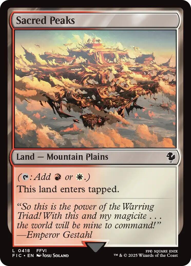 Sacred Peaks (Surge Foil) [FINAL FANTASY Commander] MTG Single Magic: The Gathering  | Multizone: Comics And Games