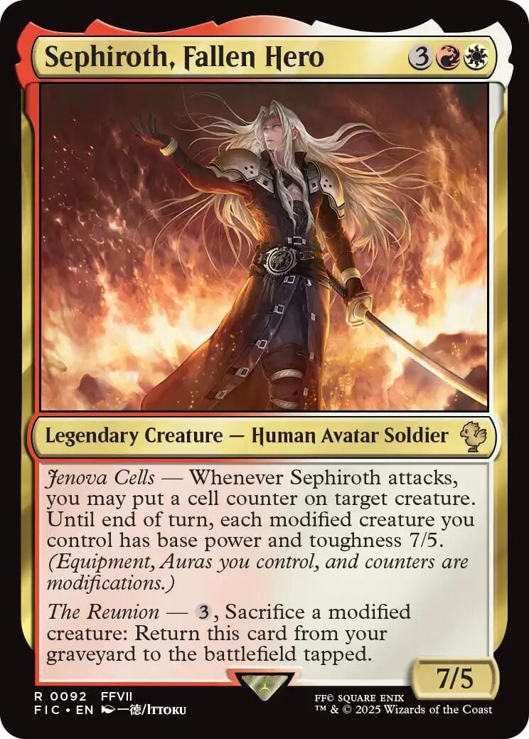 Sephiroth, Fallen Hero (Surge Foil) [FINAL FANTASY Commander] MTG Single Magic: The Gathering  | Multizone: Comics And Games