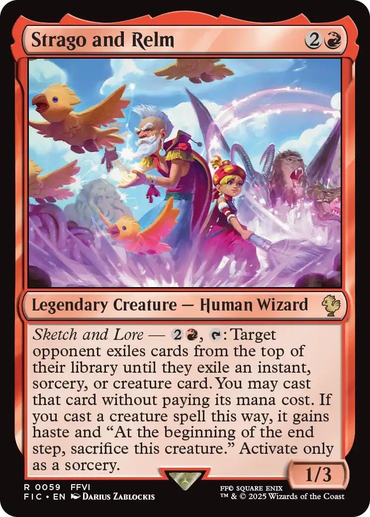 Strago and Relm (Surge Foil) [FINAL FANTASY Commander] MTG Single Magic: The Gathering  | Multizone: Comics And Games