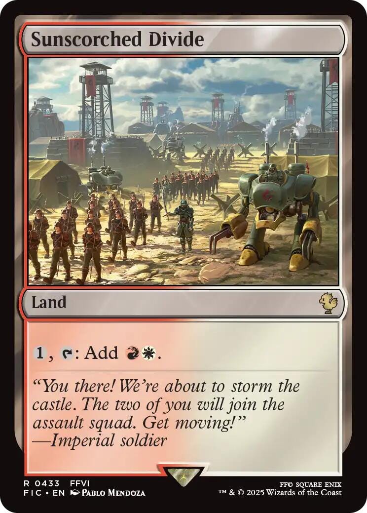 Sunscorched Divide (Surge Foil) [FINAL FANTASY Commander] MTG Single Magic: The Gathering  | Multizone: Comics And Games