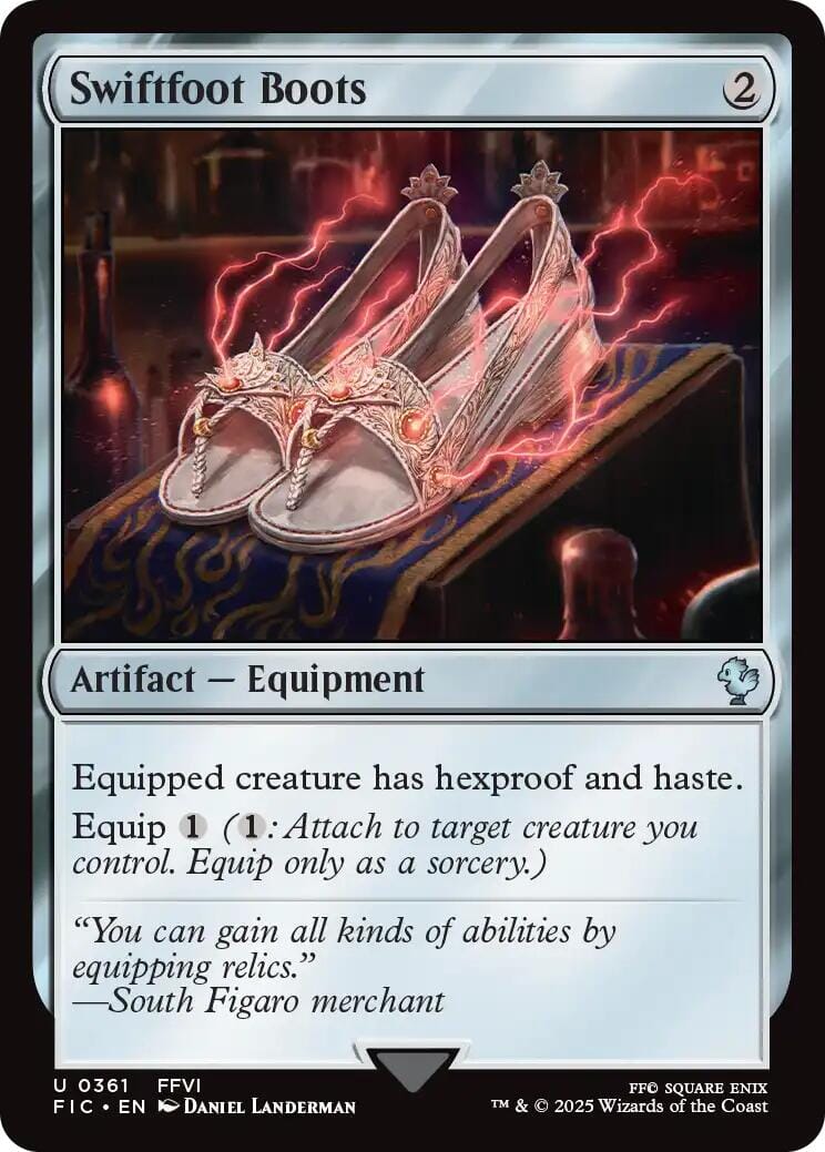 Swiftfoot Boots (Surge Foil) [FINAL FANTASY Commander] MTG Single Magic: The Gathering  | Multizone: Comics And Games