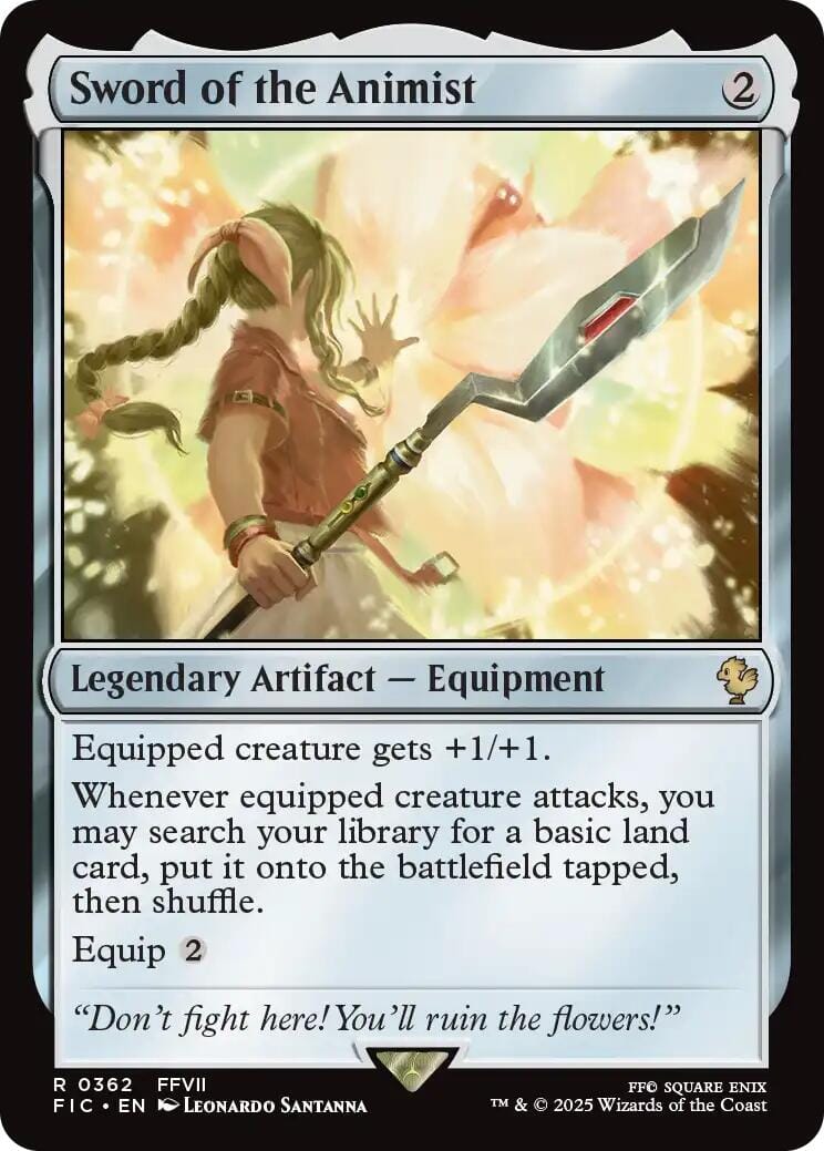 Sword of the Animist (Surge Foil) [FINAL FANTASY Commander] MTG Single Magic: The Gathering  | Multizone: Comics And Games