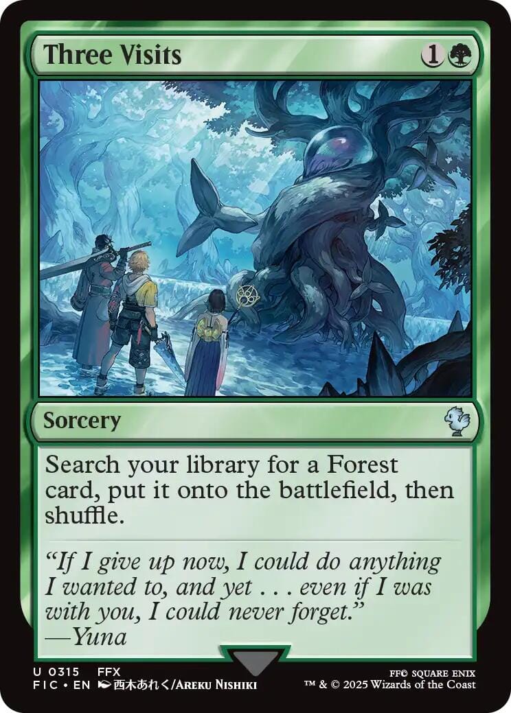 Three Visits (Surge Foil) [FINAL FANTASY Commander] MTG Single Magic: The Gathering  | Multizone: Comics And Games