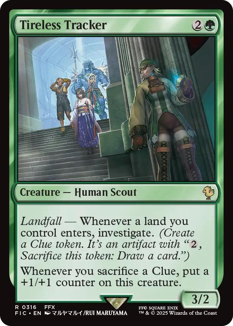 Tireless Tracker (Surge Foil) [FINAL FANTASY Commander] MTG Single Magic: The Gathering  | Multizone: Comics And Games
