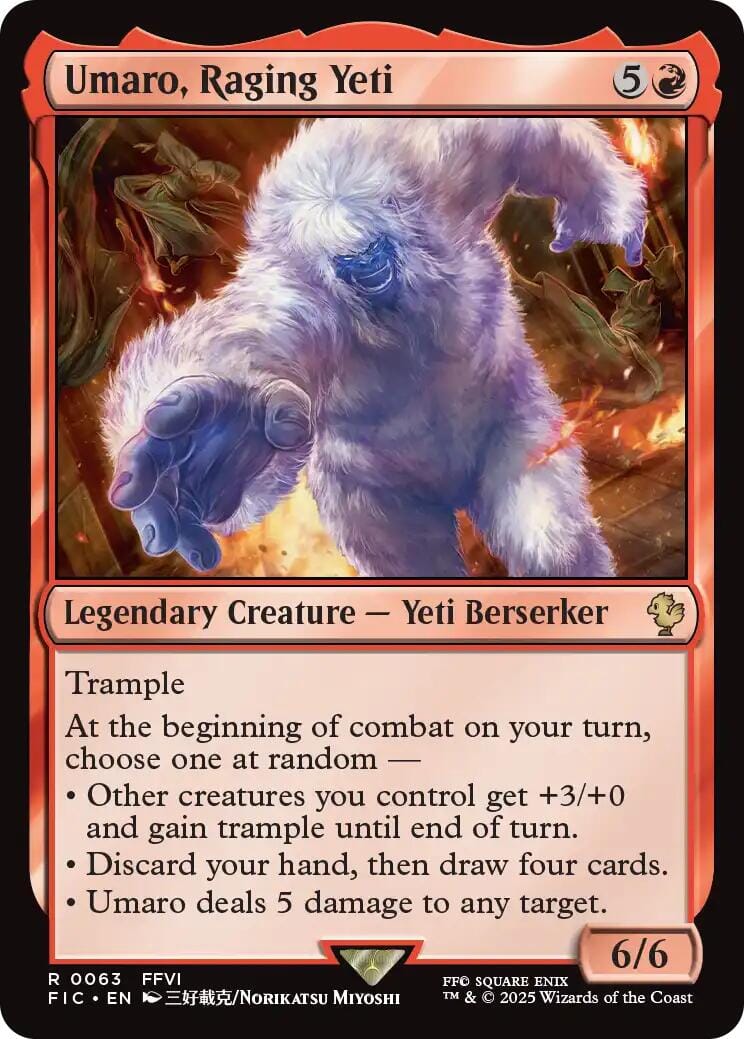 Umaro, Raging Yeti (Surge Foil) [FINAL FANTASY Commander] MTG Single Magic: The Gathering  | Multizone: Comics And Games