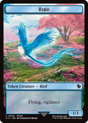 Bird // Hero (0028) Double-Sided Token (Surge Foil) [FINAL FANTASY Commander Tokens] MTG Single Magic: The Gathering  | Multizone: Comics And Games