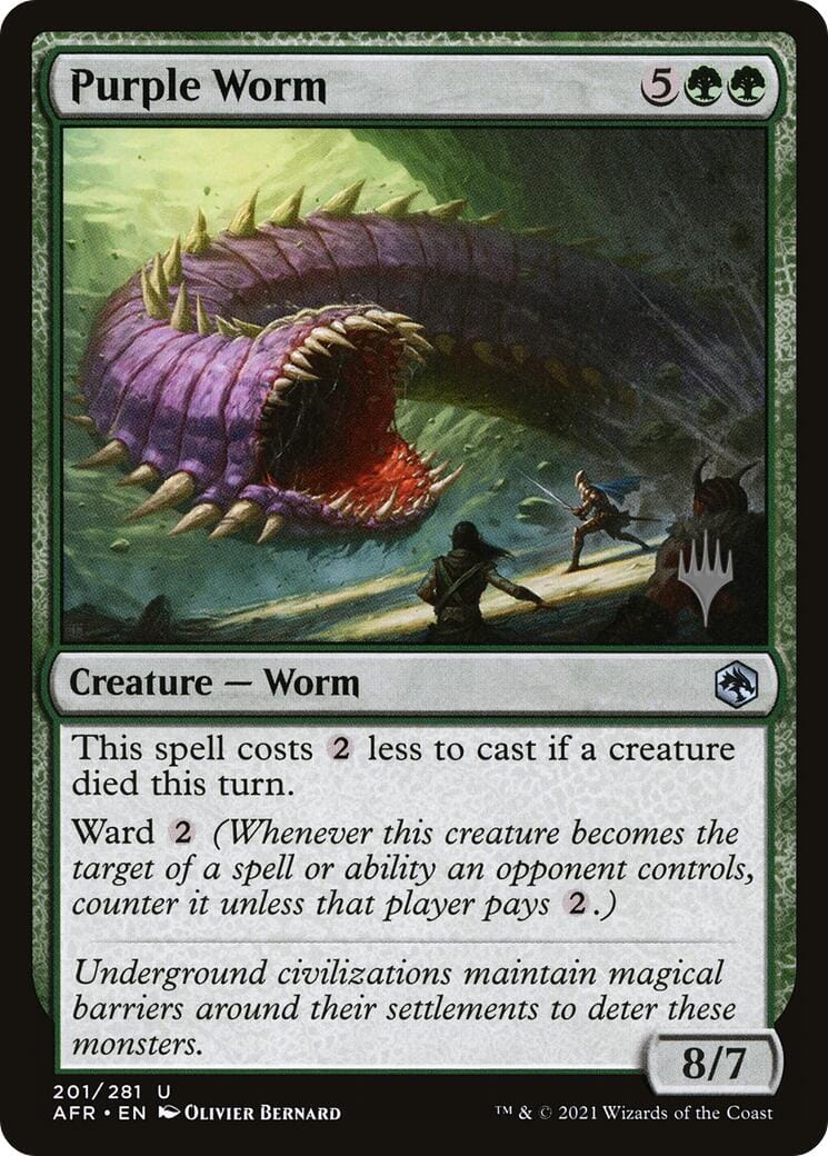 Purple Worm [Tarkir: Dragonstorm Promos] MTG Single Magic: The Gathering  | Multizone: Comics And Games