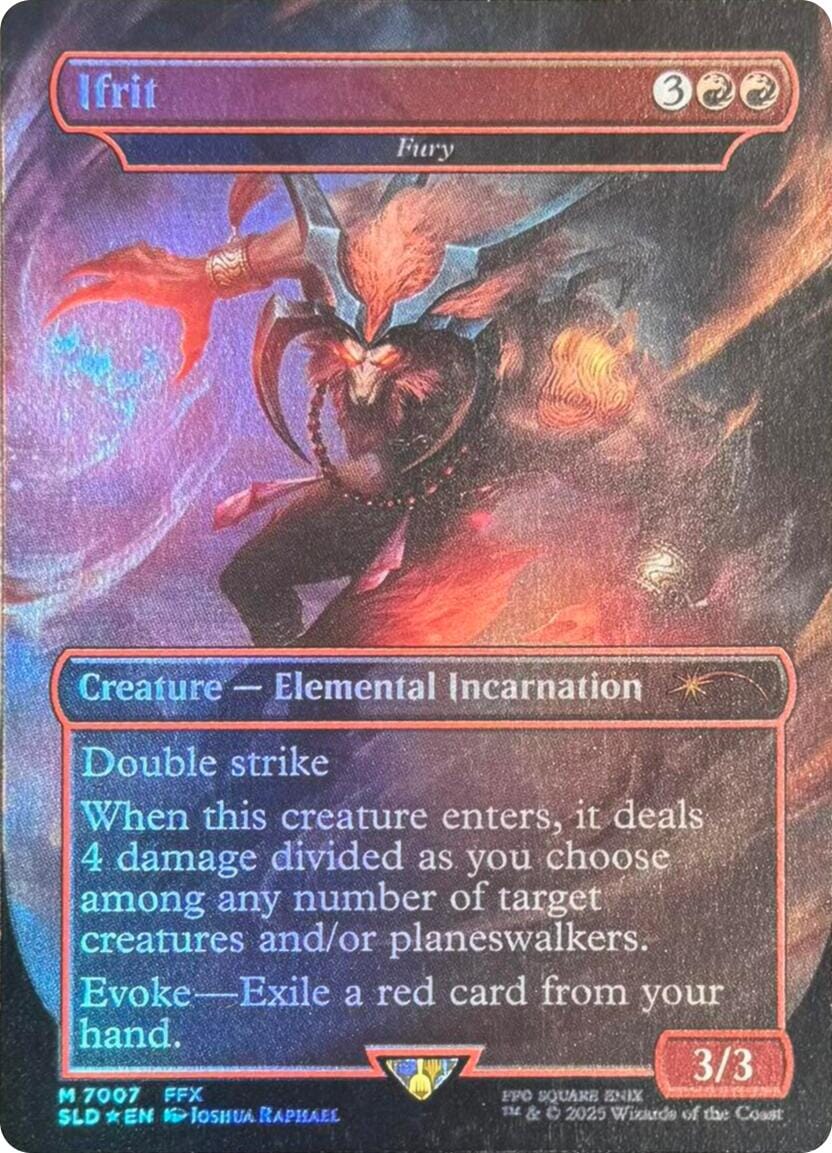 Ifrit - Fury (Rainbow Foil) [Secret Lair Drop Series] MTG Single Magic: The Gathering  | Multizone: Comics And Games