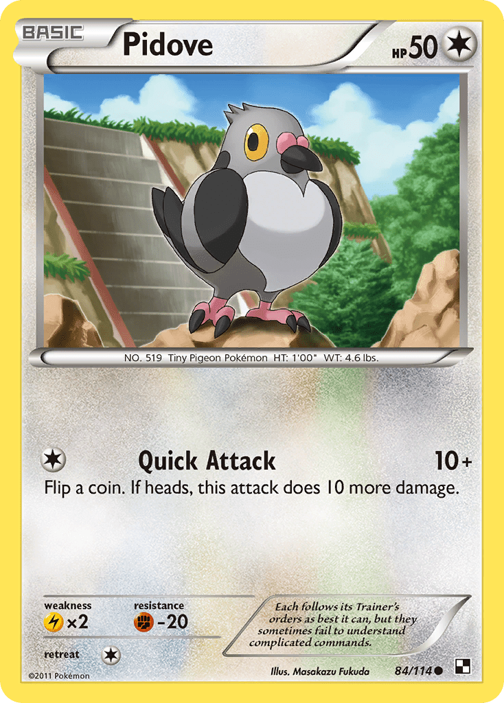 Pidove (84/114) [Black & White: Base Set] Pokemon Single Pokémon  | Multizone: Comics And Games