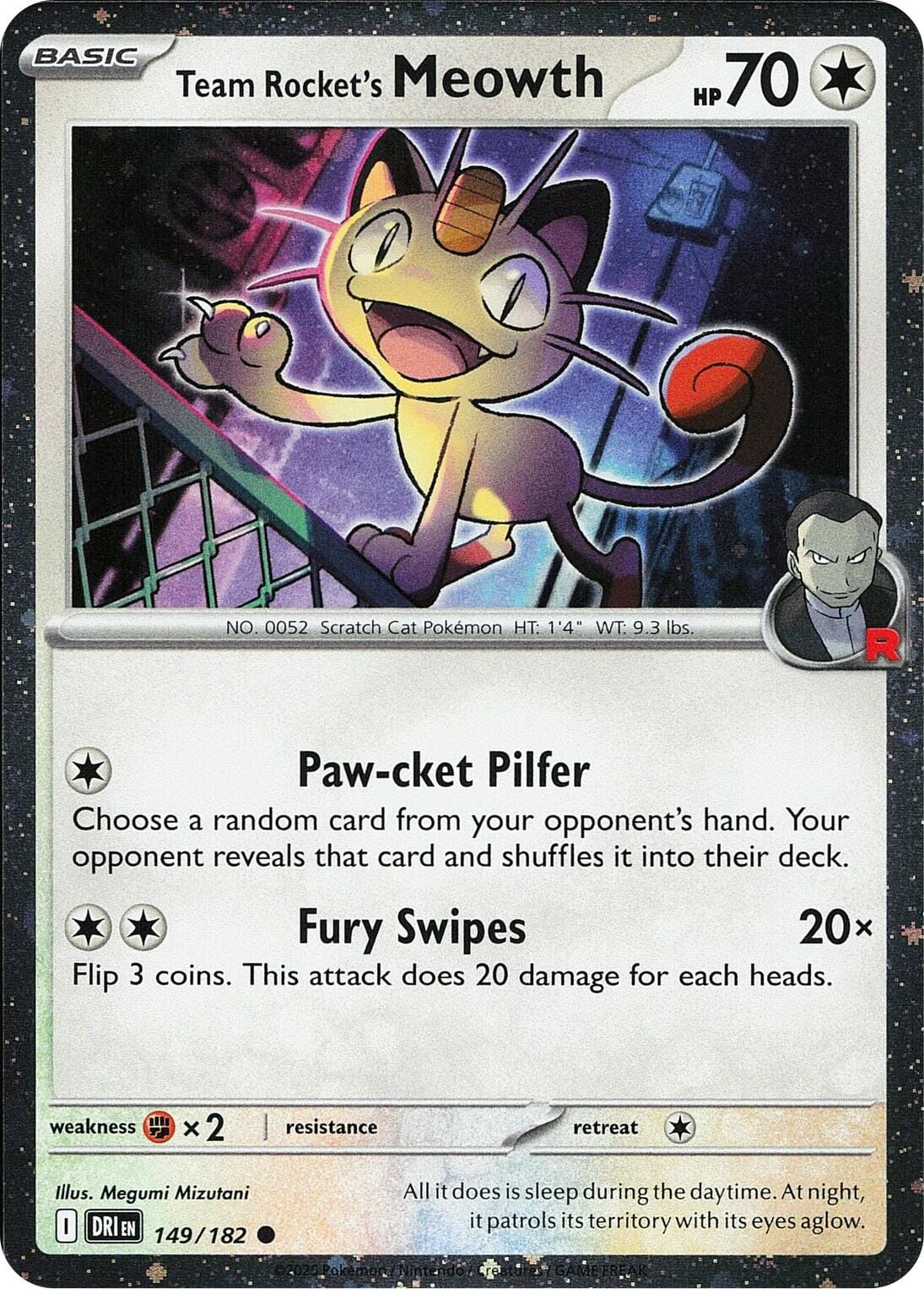 Team Rocket's Meowth (149/182) (Cosmos Holo) [Miscellaneous Cards] Pokemon Single Pokémon  | Multizone: Comics And Games