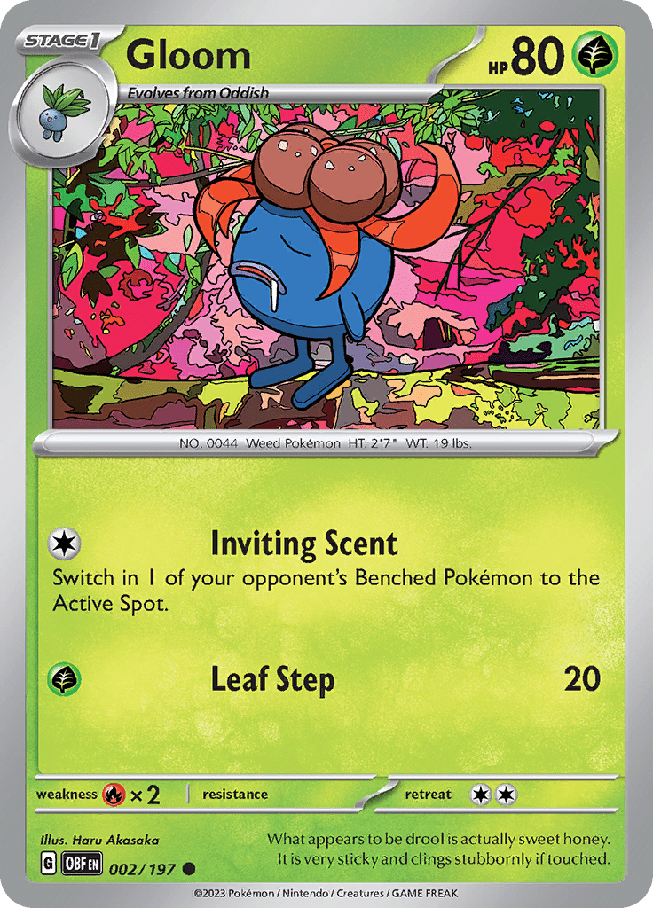 Gloom (002/197) [Scarlet & Violet: Obsidian Flames] Pokemon Single Pokémon  | Multizone: Comics And Games