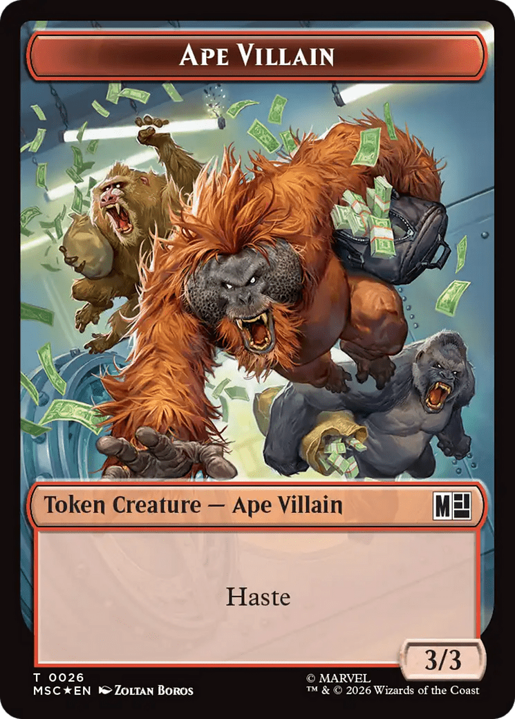 Copy (017) // Ape Villain (026) Double-Sided Token (Surge Foil) [Marvel Super Heroes Commander Tokens] MTG Single Magic: The Gathering  | Multizone: Comics And Games