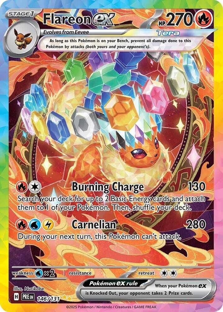 Flareon ex (146/131) [Scarlet & Violet: Prismatic Evolutions] Pokemon Single Pokémon  | Multizone: Comics And Games
