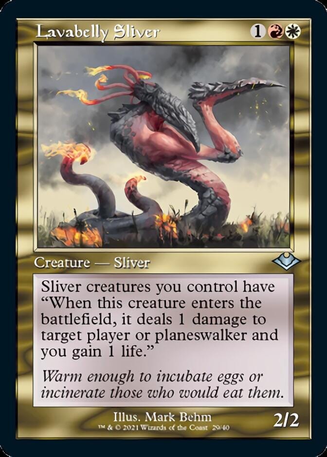 Lavabelly Sliver (Retro Foil Etched) [Modern Horizons] MTG Single Magic: The Gathering  | Multizone: Comics And Games