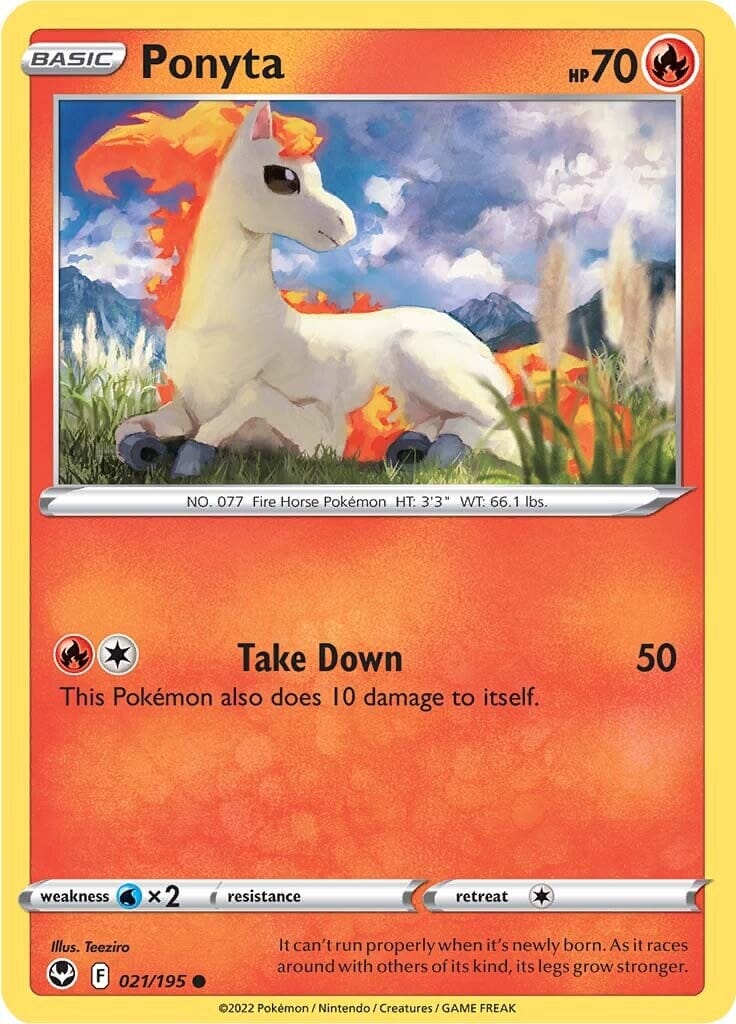 Ponyta (021/195) [Sword & Shield: Silver Tempest] Pokemon Single Pokémon  | Multizone: Comics And Games