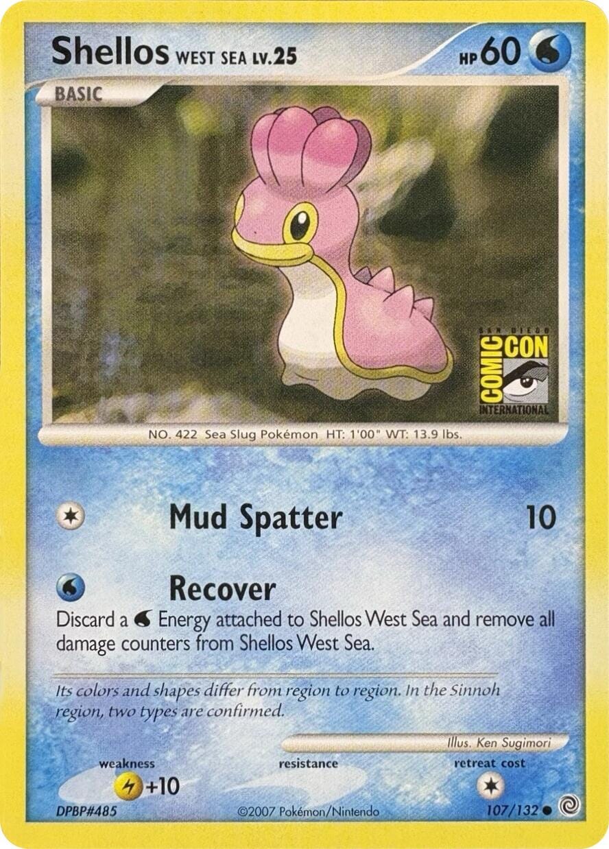 Shellos West Sea (107/132) (SDCC 2007) [Miscellaneous Cards] Pokemon Single Pokémon  | Multizone: Comics And Games