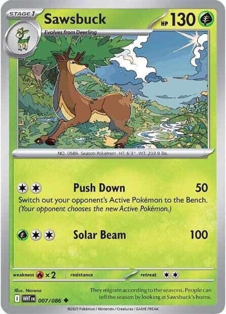 Sawsbuck (007/086) [Scarlet & Violet: White Flare] Pokemon Single Pokémon  | Multizone: Comics And Games