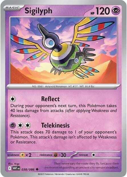 Sigilyph (038/086) [Scarlet & Violet: White Flare] Pokemon Single Pokémon  | Multizone: Comics And Games