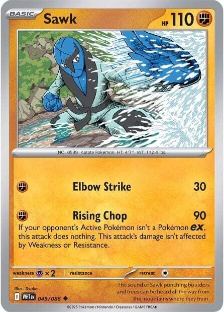 Sawk (049/086) [Scarlet & Violet: White Flare] Pokemon Single Pokémon  | Multizone: Comics And Games