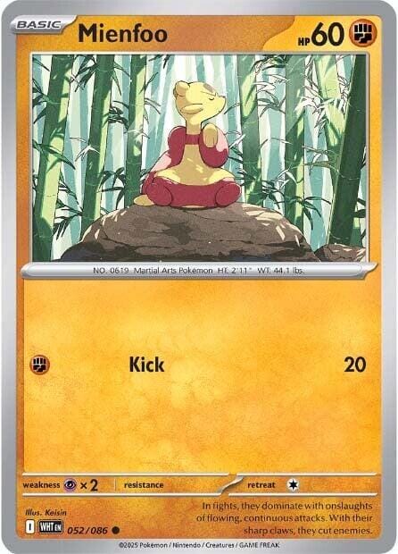 Mienfoo (052/086) [Scarlet & Violet: White Flare] Pokemon Single Pokémon  | Multizone: Comics And Games